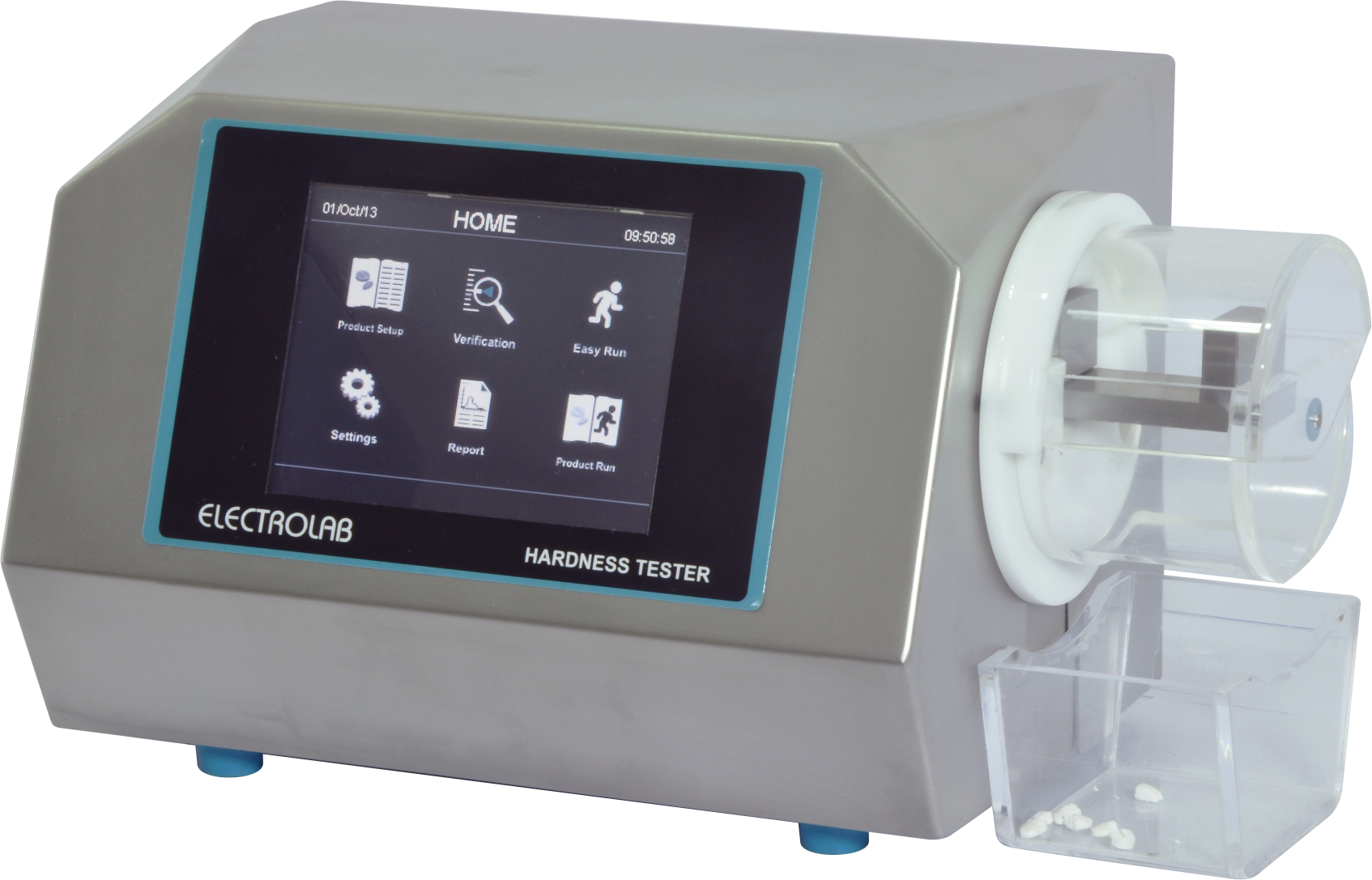 Tablet hardness and thickness testers